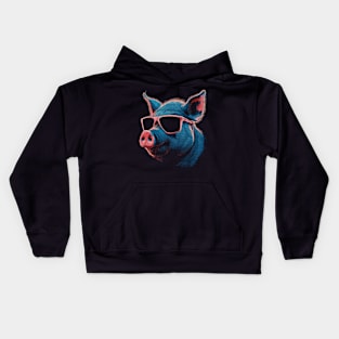 Cool Pig Sunglasses Kids Hoodie